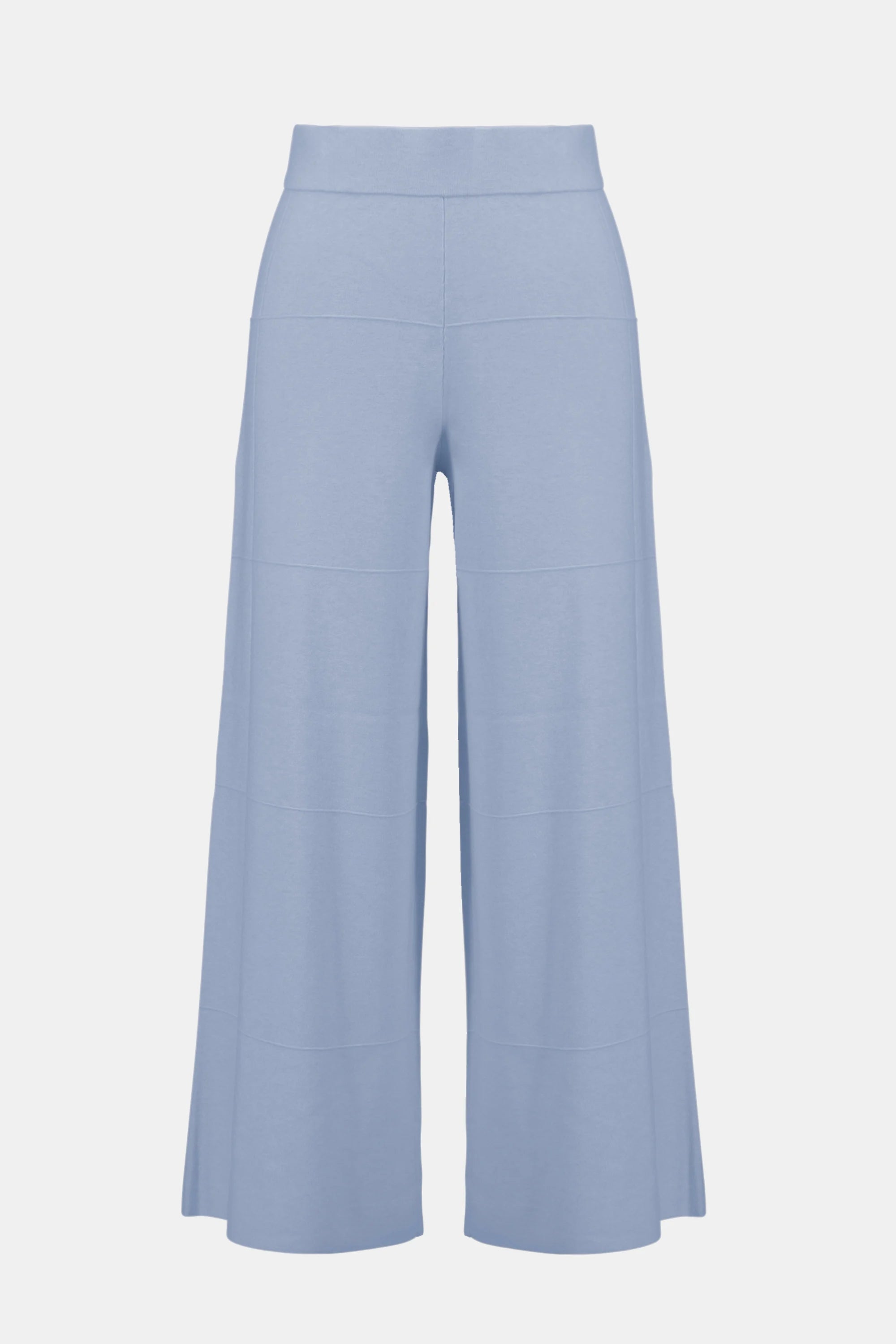 Light blue wide-leg pants on a white background