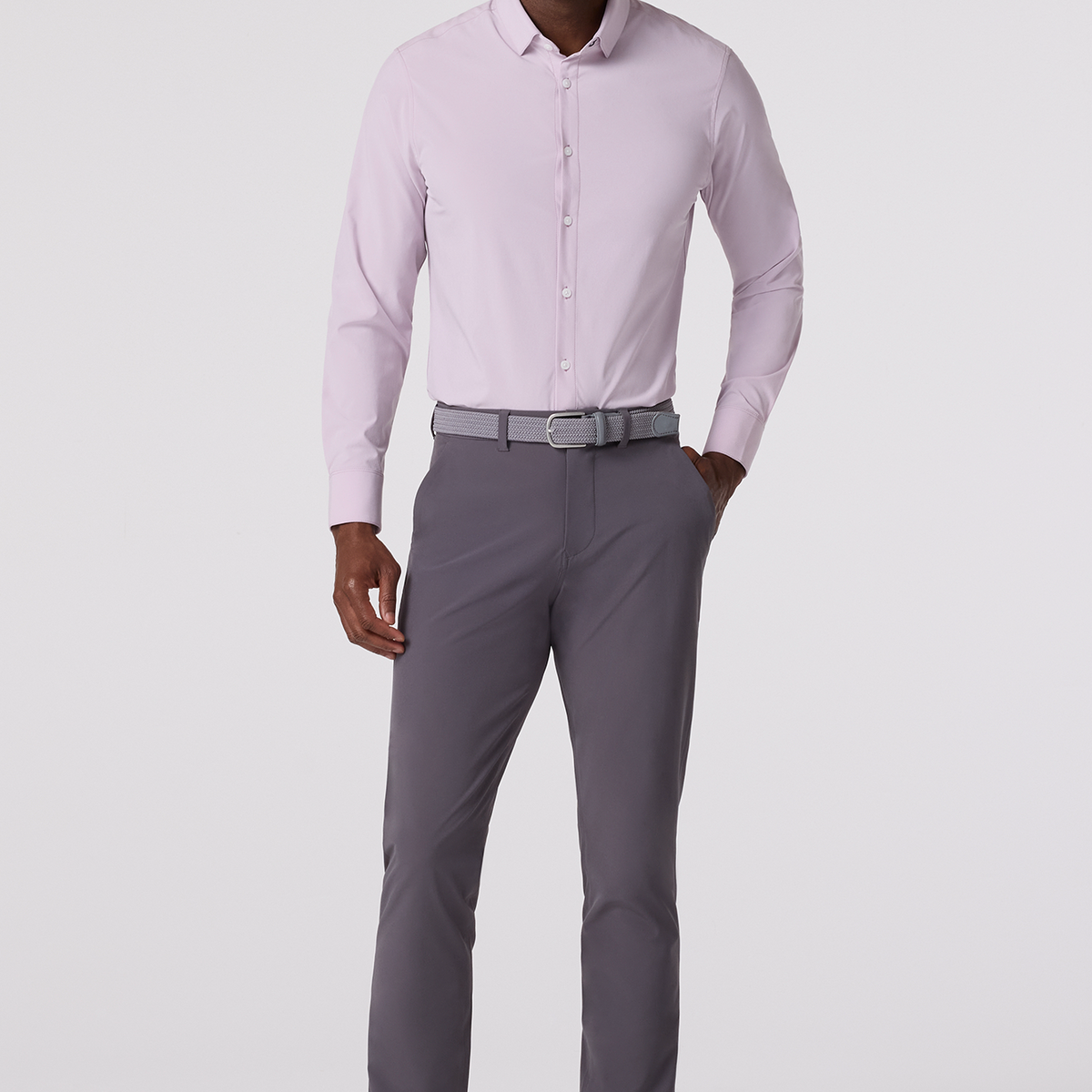 Leeward LS Dress Shirt- Lavender Haze Lavender Haze / Trim Tall XL
