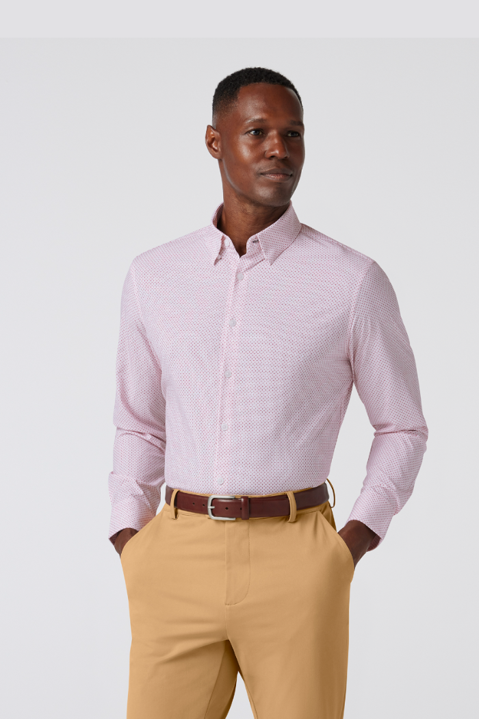 Leeward Dress Shirt - Wine Plus Print Wine Plus Print / XL Trim Leeward Dress Shirt - Wine Plus Print Wine Plus Print / XL Trim