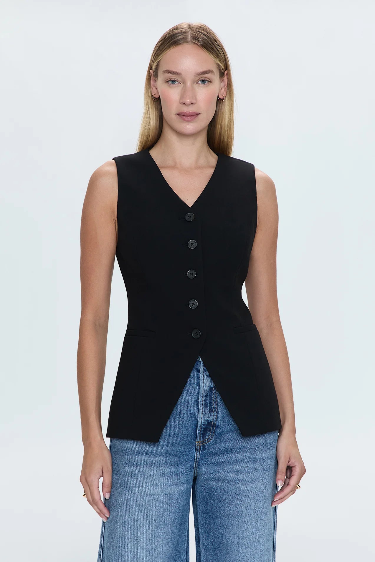 Pistola Lila Fitted Vest - Black Black / XS Pistola Lila Fitted Vest - Black Black / XS