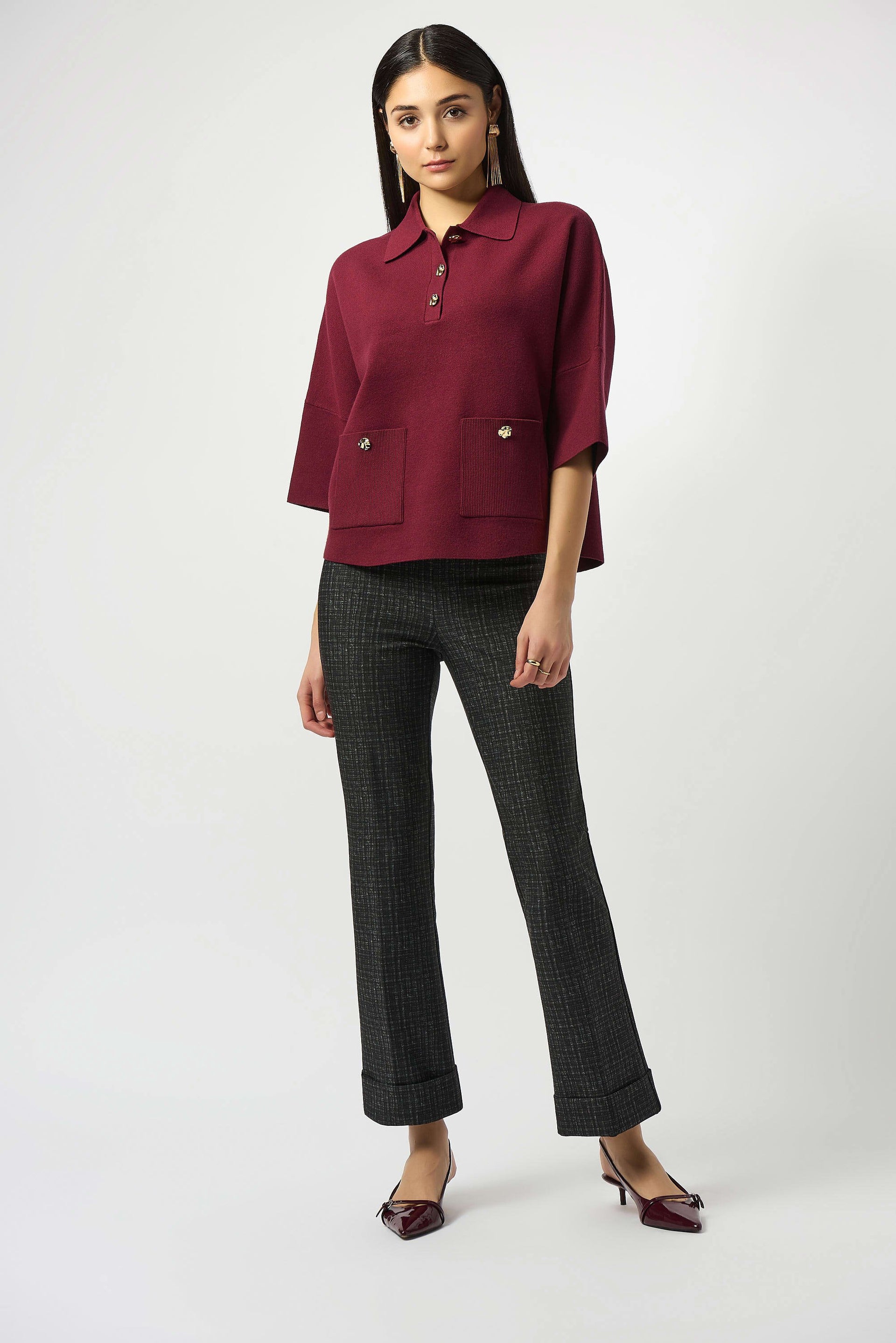 pull on flare dress pants Hell Bunny Ana Rose Dress Pink main image 1
