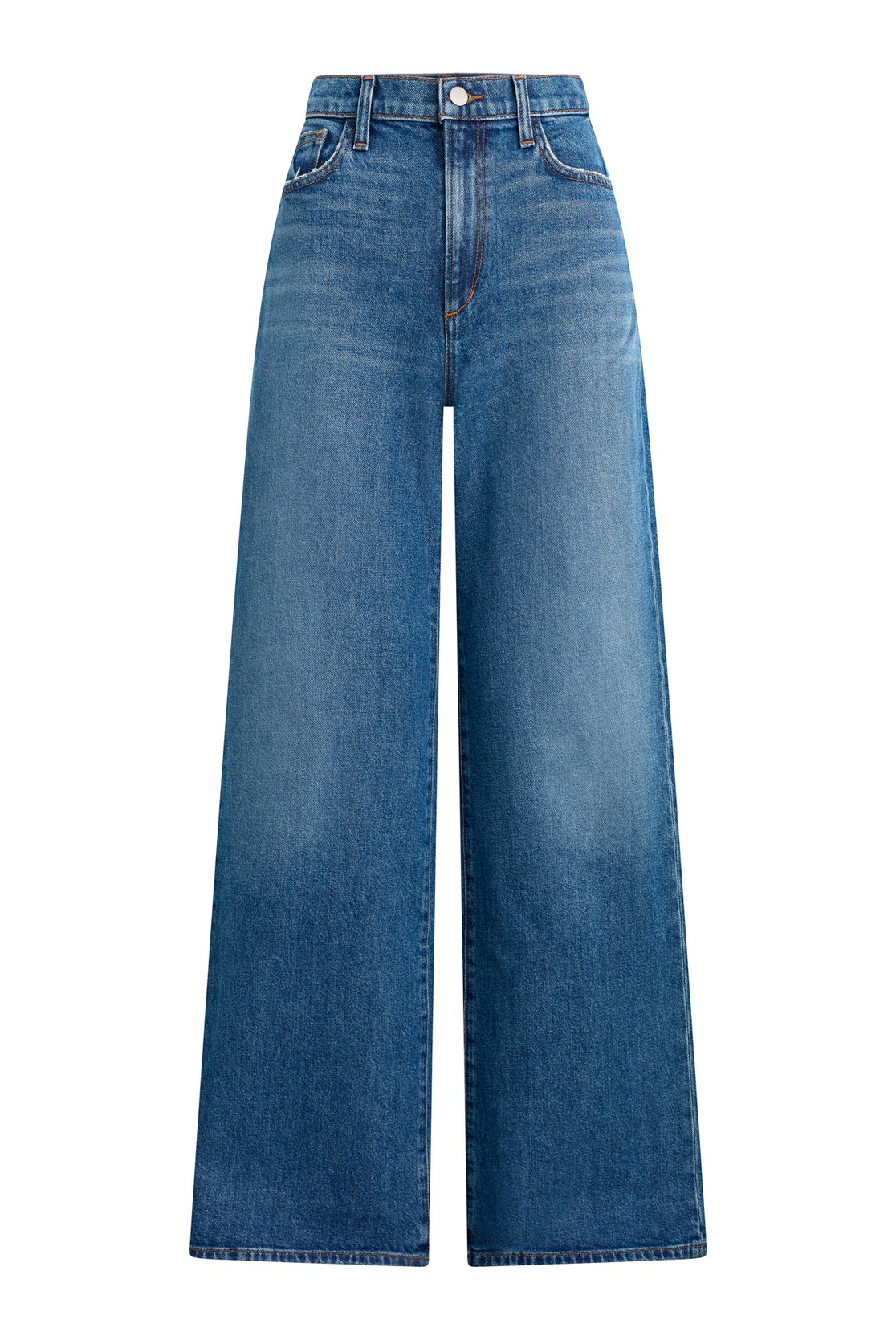 Blue jeans on a white background