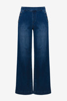 Blue jeans on a white background