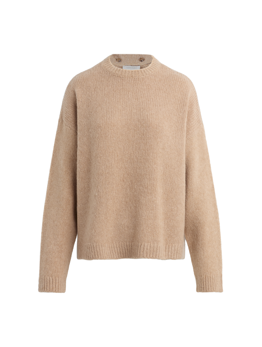 Beige sweater on a white background